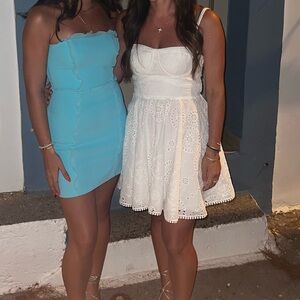 Zara White Eyelet Dress